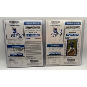 Kansas City Royals 2007 Signed Game Tickets Teahen Pena Jr Kouzmanoff MLB